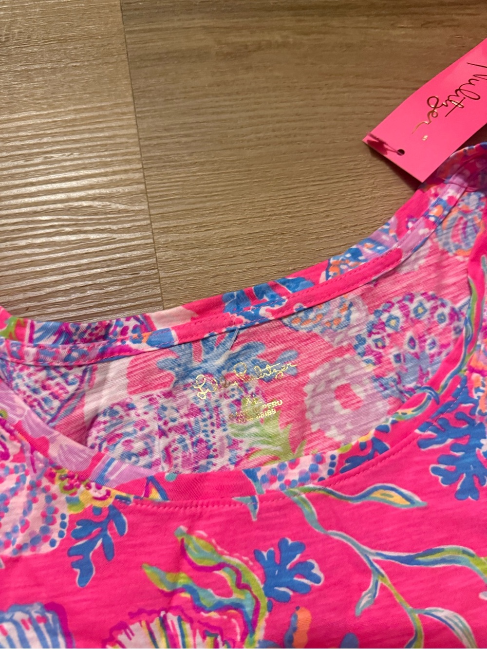 Lilly Pulitzer Pink Multi Floral Short-Sleeve Tee - Picture 5 of 10